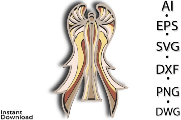 3D Angel Multilayer SVG Lasercut: A Strategic Tool for Creative Projects and Branding