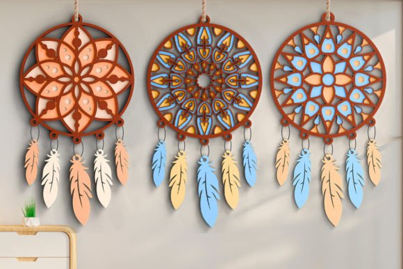 3D Dream Catchers Layered SVG BUNDLE: A Creative Resource for Laser Cutting Projects