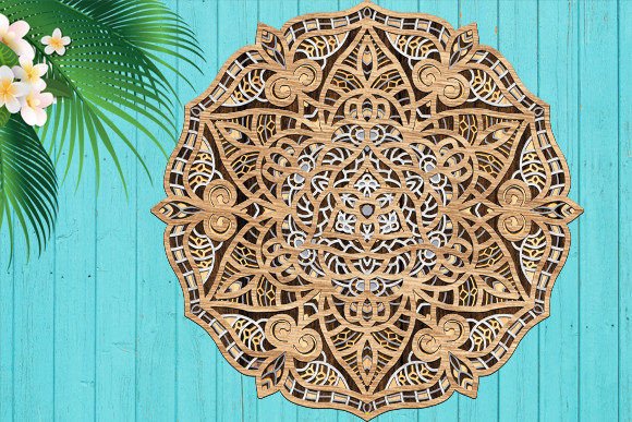 3D Laser Cut Mandala Flower – Modern Art for Every Space