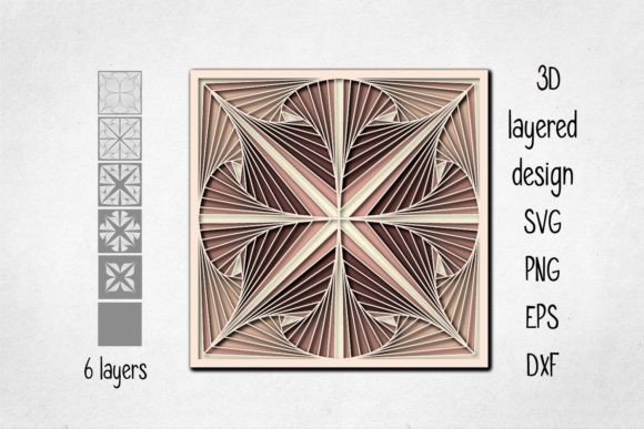 3D Layered Geometric Panel: A Creative Design for Modern Spaces