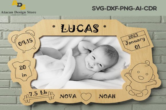 Baby Announcement Photo Frame Digital: A Creative and Versatile Solution for Laser Enthusiasts