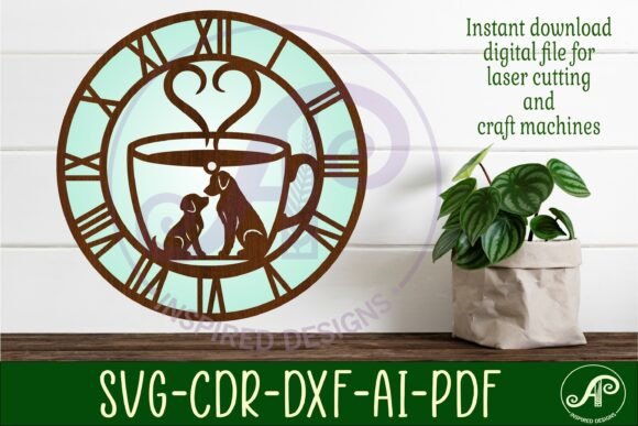 Dog Friendly Cafe Wall Clock Laser Cut: A Creative Timepiece for Pet Lovers