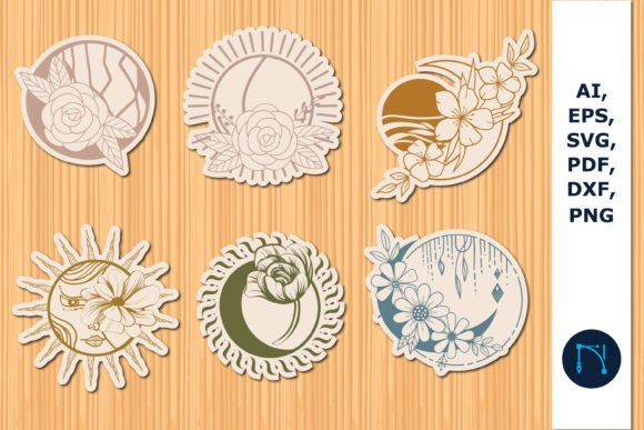 Floral Mystical Sun and Moon SVG Bundle: A Design Asset for Every Creator
