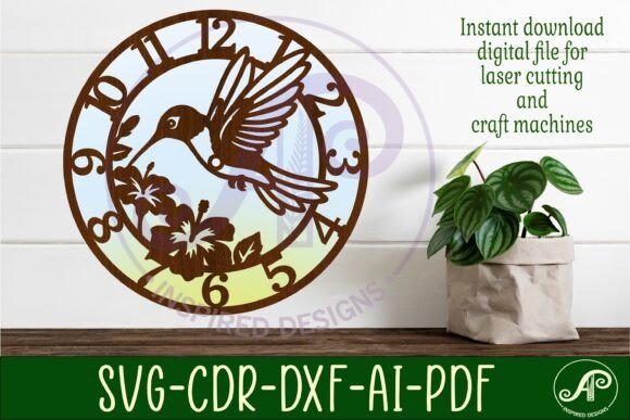 Hummingbird Wall Clock Laser Cut Files: A Creative Resource for Makers