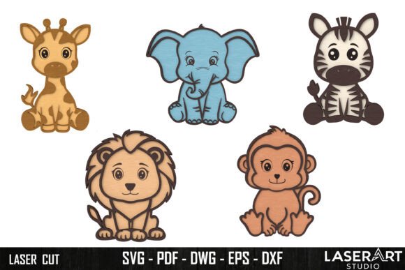 Jungle Safari Animals Laser Cut Bundle: A Creative Solution for Craft Enthusiasts