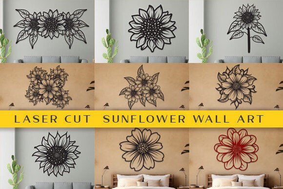 Laser Cut Sunflower Wall Art SVG Bundle: Creative Potential in Every File