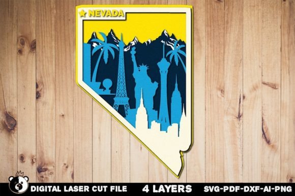 Nevada 3D Layered Laser Cut File: A Practical Solution for Creative Wood Projects