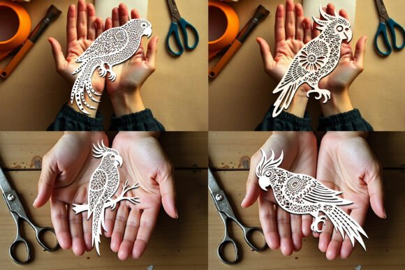 Paper Cut Parrot Bird SVG Bundle: Creative Freedom in Vector Form