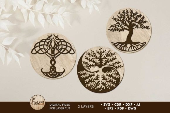 TREE Wall Panels SET for Laser Cut Decor