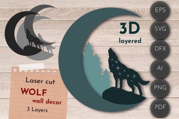 Wolf 3D Layered Wall Art: A Modern Twist on Creative Home Decor